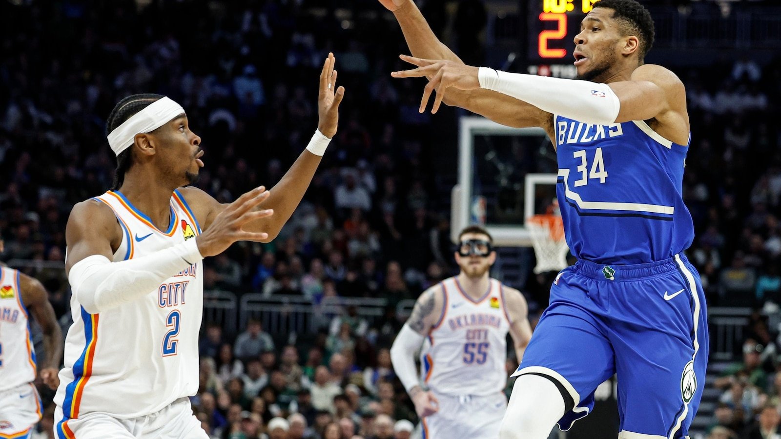 Gilgeous-Alexander स्कोर 31 के रूप में थंडर ने पिछले 11 मैचों में 10 वीं जीत के लिए बक्स 121-105 को हराया
